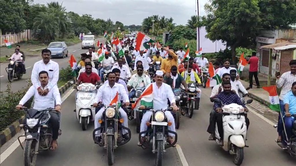 mla Ram Shinde's tiranga bike rally is discussed in Maharashtra 