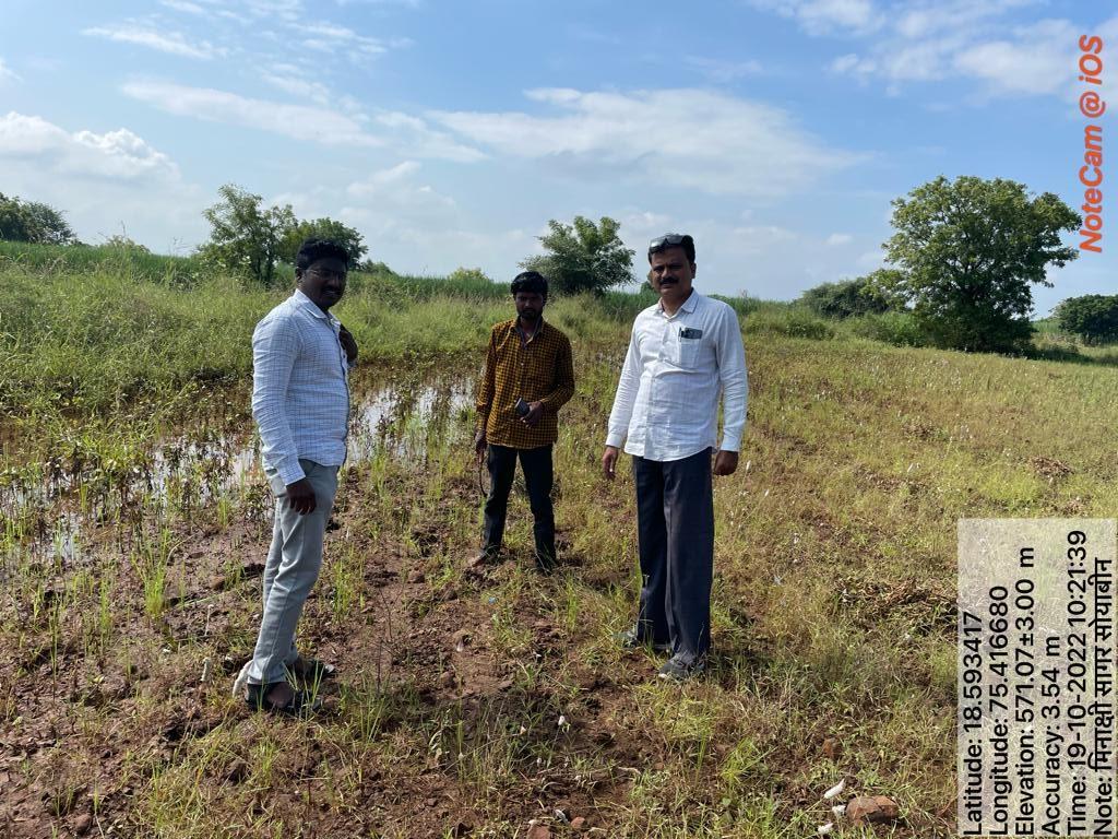 Joint Panchnama of the damage due to heavy rain in Jamkhed taluka has been launched by Agriculture and Revenue Department, see the overview of the damaged area in the photo