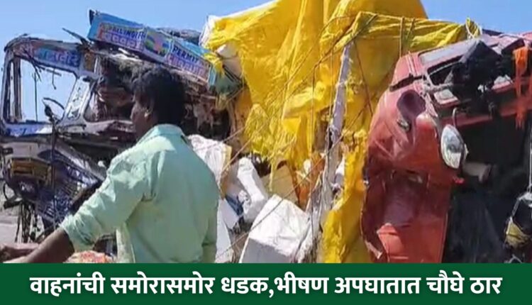 Horrific accident on Talaswada highway on Khandesh-Vidarbha border, four people died on the spot and many others were injured in accident, Buldhana accident news today