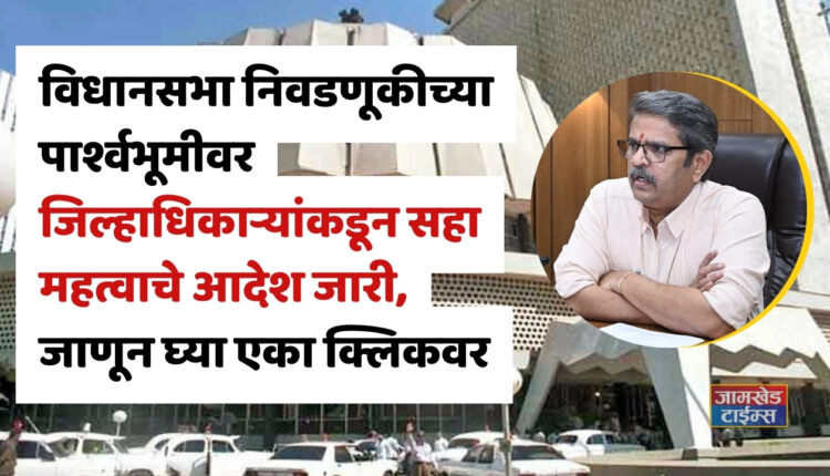 Political parties pay attention here., Six important orders issued by the district collector in the background of the assembly elections, Ahilya nagar ahmednagar news ,